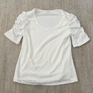 Stitch Fix Kaileigh Eyelet Blouse Shirt Top S